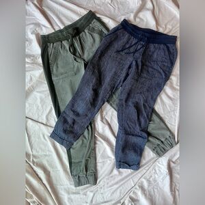 Bundle of Jogger Pants! • Athleta Bali Linen • Splendid Jesse Denim